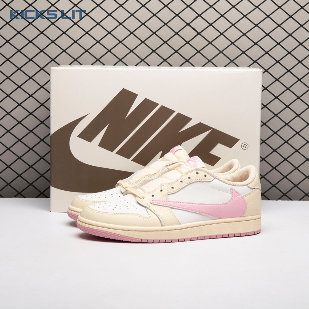 Jordan 1 Retro Low OG SP Travis Scott Shy Pink IQ7604-100 Unisex