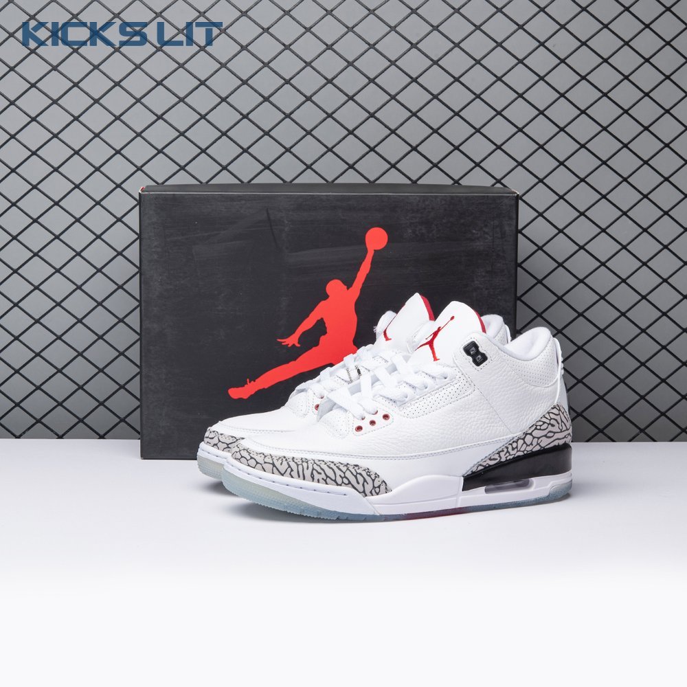 Jordan 3 Retro Free Throw Line White Cement 923096-101 Men's