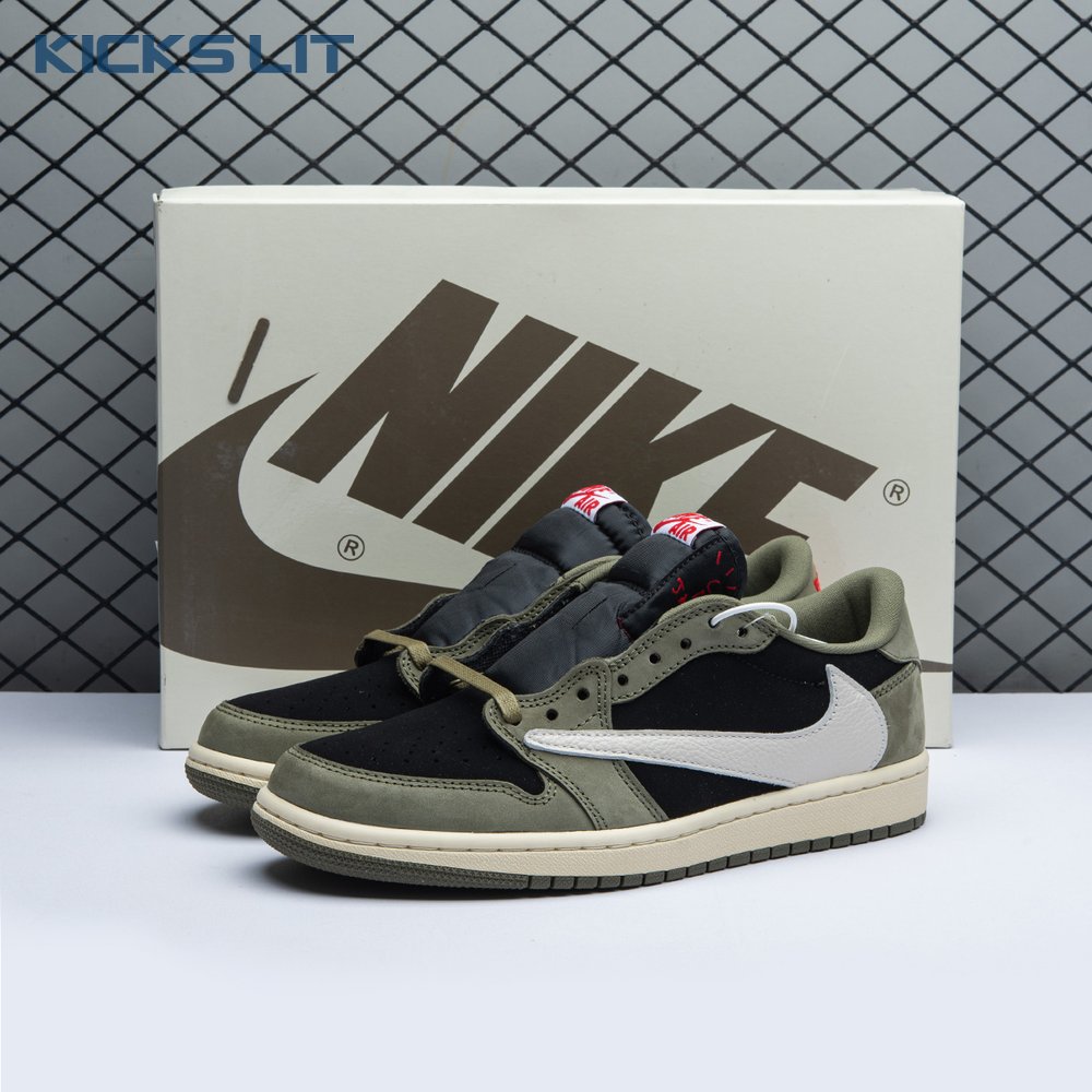 Travis Scott x Air Jordan 1 Low OG Black Olive DM7866-001 Unisex